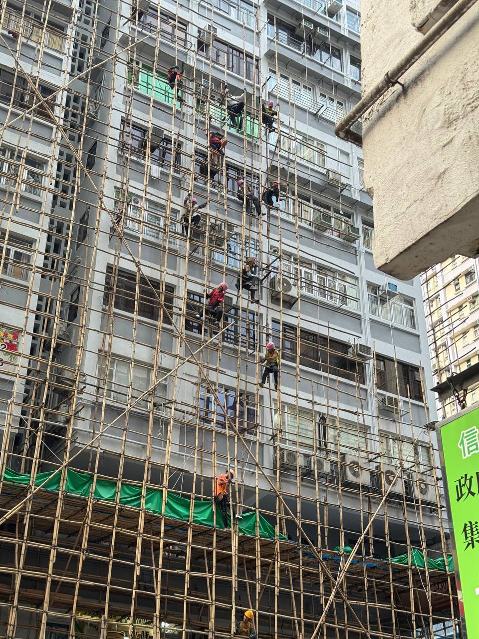 Bamboo scaffolding in Hong Kong